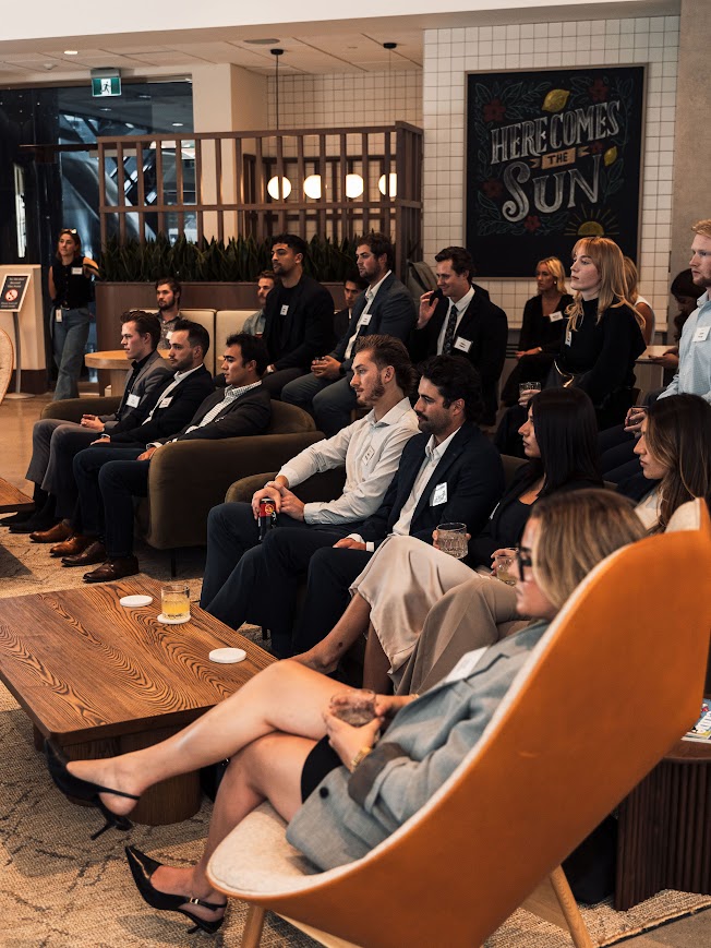 Full room at The Blueprint event, Oxford Properties